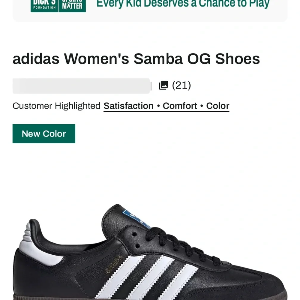 Adidas Men's Samba OG Black and White Sneakers - Picture 5 of 10